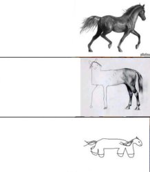 Horses drawing Meme Template