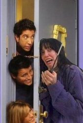 Friends at Shining's door Meme Template