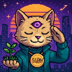 GM to Absolute everyone! ✨ You're like that cat whose $GENY hold Meme Template