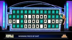 Legina the Tiny Penis Sucker Wheel of Fortune Meme Template