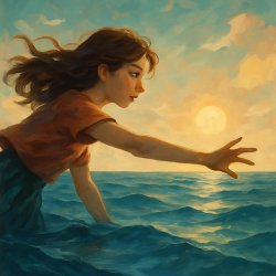 girl reaching across an ocean Meme Template