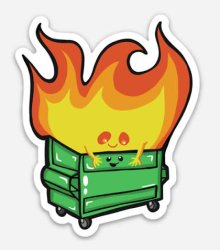 Dumpster Fire Meme Template
