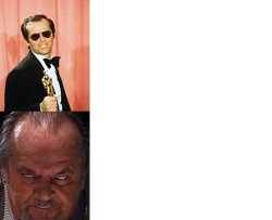 2 Faces of Nicholson Meme Template