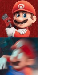 Surprised Mario Galaxy Movie meme Meme Template
