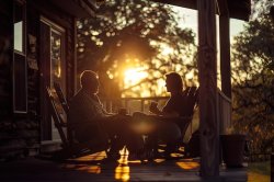 Sunset Conversation. Meme Template