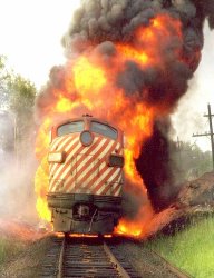 Train on Fire Meme Template