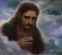 Jesus disappointed smoking Meme Template