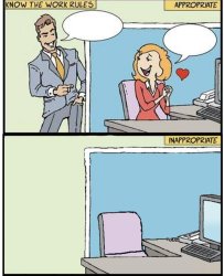 Know the Work Rules Empty Second Frame Meme Template