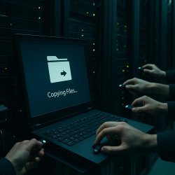 In the dimly lit server room, a cluster of hands were simultaneo Meme Template