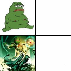 Sad Pepe / Epic Pepe Meme Template