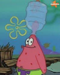 Patrick Water Bottle Meme Template