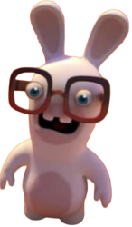 Nerdy rabbid Meme Template