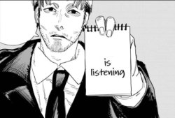 Makima is listening Meme Template