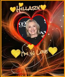 Hillary Heart Throb I'm in Love Meme Template