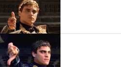 Gladiator - Commodus Thumbs Up Down Meme Template