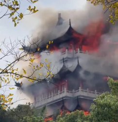 temple bursts into flames after tourist wrongly used incense Meme Template