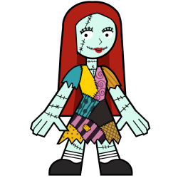 Sally Skellington in Hero 108 Style Meme Template