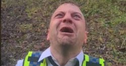 british cop screaming Meme Template