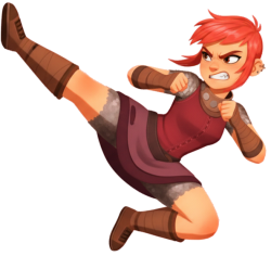 Nimona Doing a Kicking Pose Meme Template