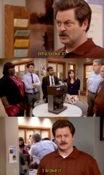 Who broke it Meme Template