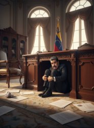 Nicolas Maduro hiding Meme Template