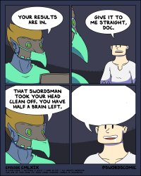 Swords Half A Brain Left Meme Template