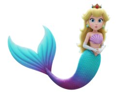 Mermaid Peach Meme Template