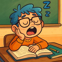 A student frozen mid-nap Meme Template