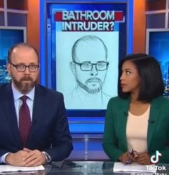 Bathroom Intruder Sketch Meme Template