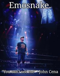 Emosnake's John Cena announcement template Meme Template