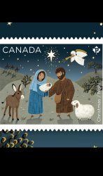 2025 Canada postal stamp for Christmas Meme Template