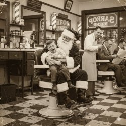 Santa barber Meme Template