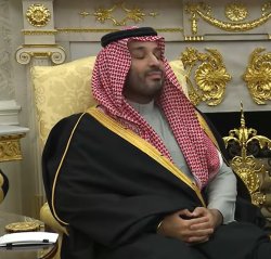 Crown Prince Touched By Trump Meme Template