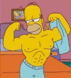 buff Homer Meme Template