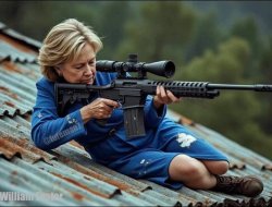 Hillary aims rifle Meme Template