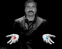 Red Blue pill Ser Pajeet Meme Template