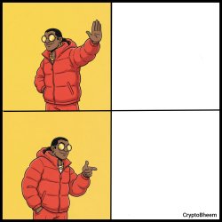 Cryto Bheem in Drake Style Meme Template