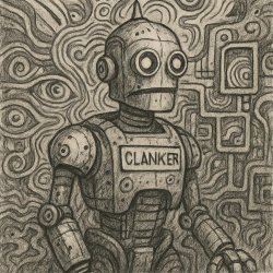 ai clanker drawing itself Meme Template