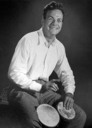 Feynman playing bongos Meme Template