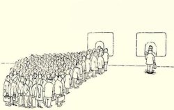 People in line Meme Template