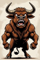 angry bull Meme Template