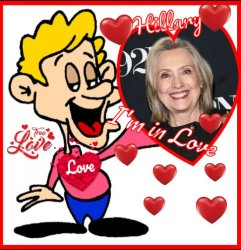Hillary Heart Throb I'm in Love Meme Template