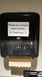 Do not flush paper towels Meme Template