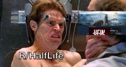 Green Goblin Dafoe choking a scientist Meme Template
