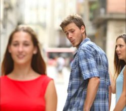 Distracted boyfriend Meme Template