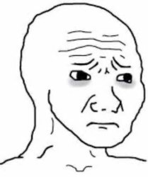 Feels sad man Meme Template