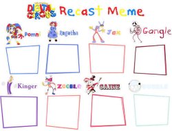 The Amazing digital circus recast meme Meme Template