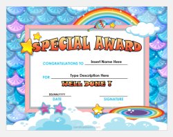 Special Recognition Award certificate blank Meme Template