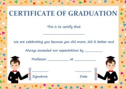 Certificate of Graduation blank Meme Template