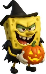 Spongebob wearing witch Halloween costume Meme Template